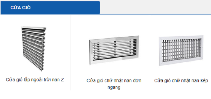 Top đầu các thiết bị phụ trợ ống gió