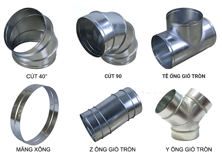 Chi tiết về phụ kiện ống gió tròn xoắn 2023 