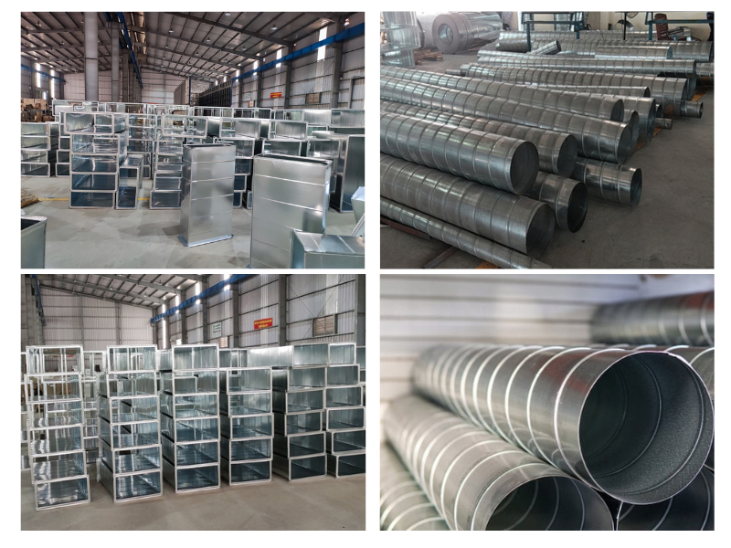 Điểm khác biệt giữa ống gió tròn xoắn và ống vuông