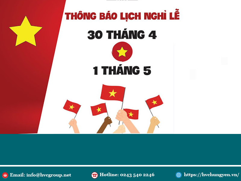 HVC Hưng Yên thông báo lịch nghỉ lễ 30/4 - 1/5 